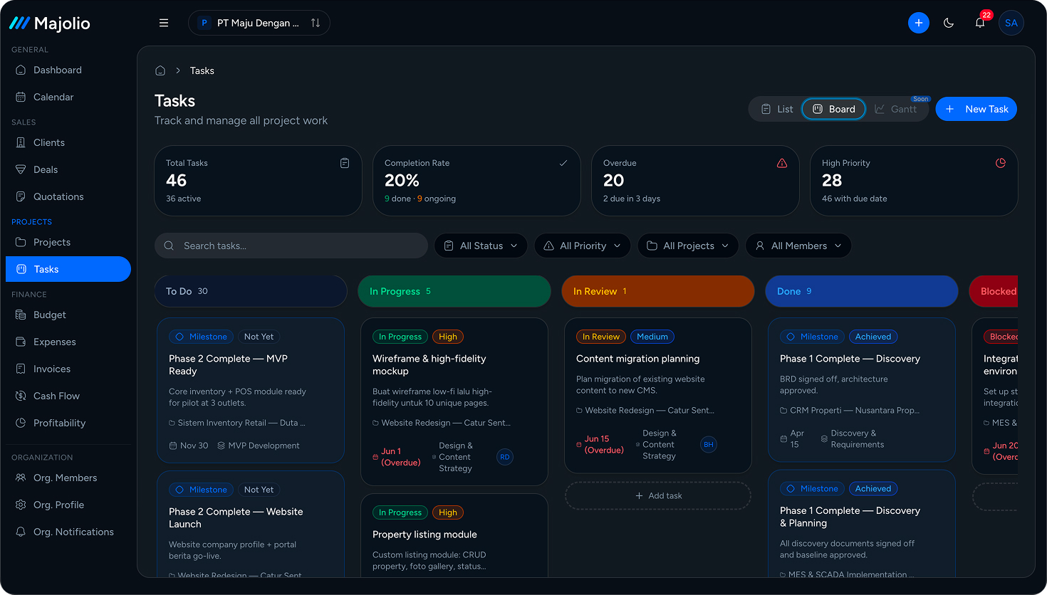 Deliver every project on time