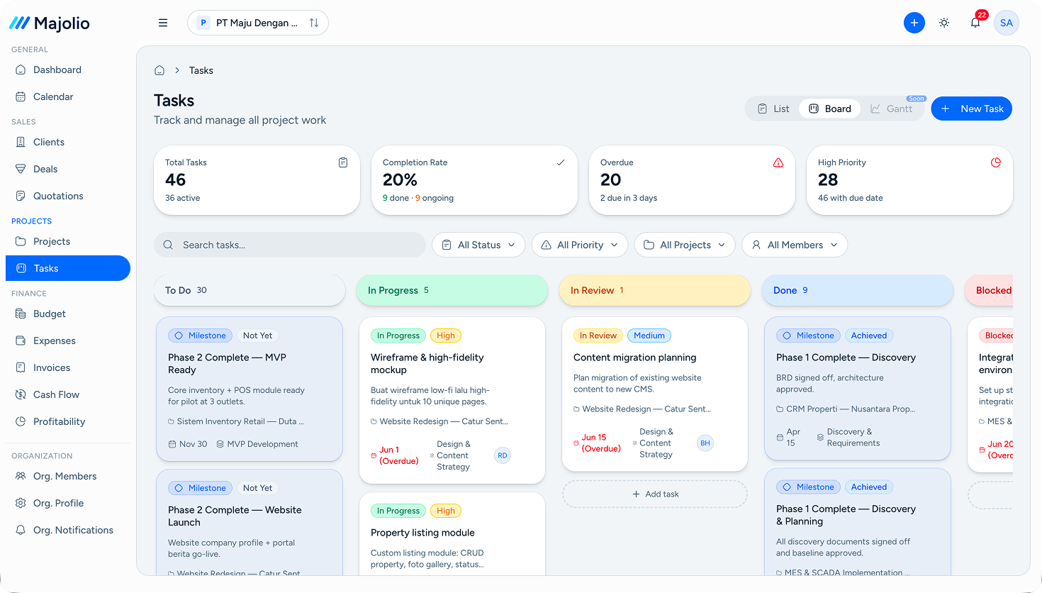 Deliver every project on time